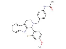 N-(4-{[1-(2-fluoro-4-methoxyphenyl)-1,3,4,9-tetrahydro-2H-beta-carbolin-2-yl]methyl}phenyl)acetamide