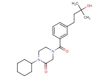 1-cyclohexyl-4-[3-(3-hydroxy-3-methylbutyl)benzoyl]-2-piperazinone