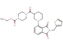 ethyl 4-({1-[1,3-dioxo-2-(2-thienylmethyl)-2,3-dihydro-1H-isoindol-4-yl]-3-piperidinyl}carbonyl)-1-piperazinecarboxylate
