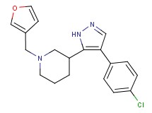 3-[4-(4-chlorophenyl)-1H-pyrazol-5-yl]-1-(3-furylmethyl)piperidine