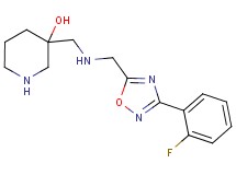 3-[({[3-(2-fluorophenyl)-1,2,4-oxadiazol-5-yl]methyl}amino)methyl]-3-piperidinol dihydrochloride