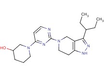 1-{2-[3-(1-ethylpropyl)-1,4,6,7-tetrahydro-5H-pyrazolo[4,3-c]pyridin-5-yl]-4-pyrimidinyl}-3-piperidinol