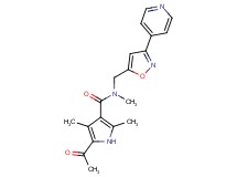 5-acetyl-N,2,4-trimethyl-N-{[3-(4-pyridinyl)-5-isoxazolyl]methyl}-1H-pyrrole-3-carboxamide