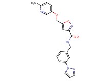5-{[(6-methyl-3-pyridinyl)oxy]methyl}-N-[3-(1H-pyrazol-1-yl)benzyl]-3-isoxazolecarboxamide