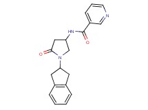 N-[1-(2,3-dihydro-1H-inden-2-yl)-5-oxo-3-pyrrolidinyl]nicotinamide