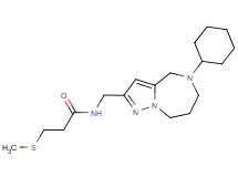 N-[(5-cyclohexyl-5,6,7,8-tetrahydro-4H-pyrazolo[1,5-a][1,4]diazepin-2-yl)methyl]-3-(methylthio)propanamide