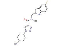 1-(cis-4-aminocyclohexyl)-N-[(5-fluoro-1H-indol-2-yl)methyl]-N-methyl-1H-1,2,3-triazole-4-carboxamide
