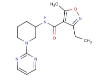 3-ethyl-5-methyl-N-[1-(2-pyrimidinyl)-3-piperidinyl]-4-isoxazolecarboxamide