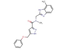 N-methyl-N-[(7-methyl-1H-benzimidazol-2-yl)methyl]-5-(phenoxymethyl)-1H-pyrazole-3-carboxamide