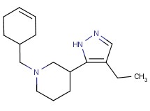 1-(3-cyclohexen-1-ylmethyl)-3-(4-ethyl-1H-pyrazol-5-yl)piperidine