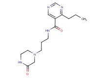 N-[3-(3-oxopiperazin-1-yl)propyl]-4-propylpyrimidine-5-carboxamide