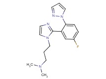 (3-{2-[5-fluoro-2-(1H-pyrazol-1-yl)phenyl]-1H-imidazol-1-yl}propyl)dimethylamine