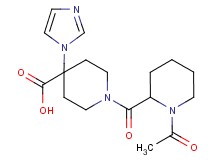 1-[(1-acetylpiperidin-2-yl)carbonyl]-4-(1H-imidazol-1-yl)piperidine-4-carboxylic acid