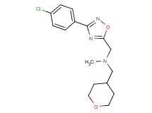 1-[3-(4-chlorophenyl)-1,2,4-oxadiazol-5-yl]-N-methyl-N-(tetrahydro-2H-pyran-4-ylmethyl)methanamine
