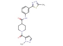 1-[(1-methyl-1H-pyrazol-5-yl)carbonyl]-N-[3-(5-methyl-1,3,4-thiadiazol-2-yl)phenyl]-4-piperidinecarboxamide