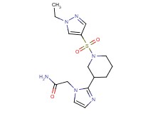 2-(2-{1-[(1-ethyl-1H-pyrazol-4-yl)sulfonyl]-3-piperidinyl}-1H-imidazol-1-yl)acetamide