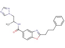 N-[1-methyl-2-(1H-1,2,4-triazol-1-yl)ethyl]-2-(3-phenylpropyl)-1,3-benzoxazole-5-carboxamide