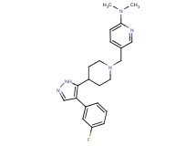 5-({4-[4-(3-fluorophenyl)-1H-pyrazol-5-yl]piperidin-1-yl}methyl)-N,N-dimethylpyridin-2-amine
