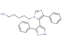 5-[4-phenyl-5-(3-phenyl-1H-pyrazol-4-yl)-1H-imidazol-1-yl]pentan-1-amine