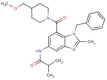 N-(1-benzyl-7-{[4-(methoxymethyl)-1-piperidinyl]carbonyl}-2-methyl-1H-benzimidazol-5-yl)-2-methylpropanamide