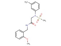 N-(2-methoxybenzyl)-2-[(3-methylphenyl)(methylsulfonyl)amino]acetamide