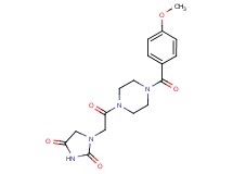 1-{2-[4-(4-methoxybenzoyl)-1-piperazinyl]-2-oxoethyl}-2,4-imidazolidinedione