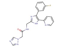 N-{[4-(3-fluorophenyl)-5-pyridin-2-yl-1H-imidazol-2-yl]methyl}-2-(1H-1,2,4-triazol-1-yl)acetamide