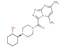 rel-(1S,2S)-2-{4-[(5,7-dimethyl[1,2,4]triazolo[4,3-a]pyrimidin-3-yl)carbonyl]-1-piperazinyl}cyclohexanol trifluoroacetate (salt)