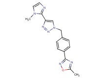 5-methyl-3-(4-{[4-(1-methyl-1H-imidazol-2-yl)-1H-1,2,3-triazol-1-yl]methyl}phenyl)-1,2,4-oxadiazole