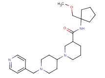 N-[1-(methoxymethyl)cyclopentyl]-1'-(pyridin-4-ylmethyl)-1,4'-bipiperidine-3-carboxamide