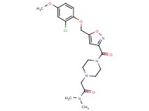 2-[4-({5-[(2-chloro-4-methoxyphenoxy)methyl]-3-isoxazolyl}carbonyl)-1-piperazinyl]-N,N-dimethylacetamide