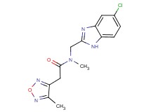 N-[(5-chloro-1H-benzimidazol-2-yl)methyl]-N-methyl-2-(4-methyl-1,2,5-oxadiazol-3-yl)acetamide