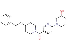 1-(5-{[4-(2-phenylethyl)piperidin-1-yl]carbonyl}pyridin-2-yl)piperidin-3-ol
