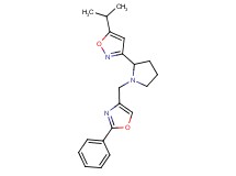 5-isopropyl-3-{1-[(2-phenyl-1,3-oxazol-4-yl)methyl]pyrrolidin-2-yl}isoxazole