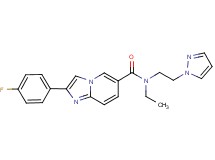 N-ethyl-2-(4-fluorophenyl)-N-[2-(1H-pyrazol-1-yl)ethyl]imidazo[1,2-a]pyridine-6-carboxamide