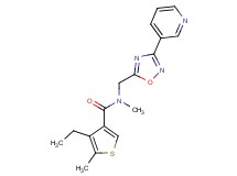 4-ethyl-N,5-dimethyl-N-{[3-(3-pyridinyl)-1,2,4-oxadiazol-5-yl]methyl}-3-thiophenecarboxamide