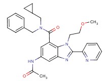 5-(acetylamino)-N-benzyl-N-(cyclopropylmethyl)-1-(2-methoxyethyl)-2-(2-pyridinyl)-1H-benzimidazole-7-carboxamide