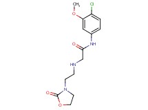 N-(4-chloro-3-methoxyphenyl)-2-{[2-(2-oxo-1,3-oxazolidin-3-yl)ethyl]amino}acetamide