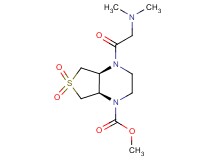 methyl (4aS*,7aR*)-4-(N,N-dimethylglycyl)hexahydrothieno[3,4-b]pyrazine-1(2H)-carboxylate 6,6-dioxide
