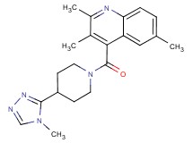 2,3,6-trimethyl-4-{[4-(4-methyl-4H-1,2,4-triazol-3-yl)-1-piperidinyl]carbonyl}quinoline