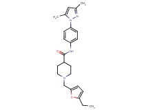 N-[4-(3,5-dimethyl-1H-pyrazol-1-yl)phenyl]-1-[(5-ethyl-2-furyl)methyl]-4-piperidinecarboxamide