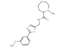 N-{[2-(3-methoxyphenyl)-1,3-thiazol-5-yl]methyl}-1-methyl-2-azepanecarboxamide