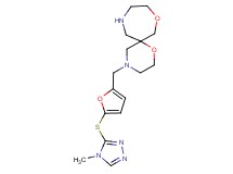 4-({5-[(4-methyl-4H-1,2,4-triazol-3-yl)thio]-2-furyl}methyl)-1,8-dioxa-4,11-diazaspiro[5.6]dodecane
