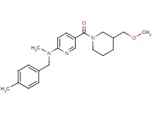 5-{[3-(methoxymethyl)-1-piperidinyl]carbonyl}-N-methyl-N-(4-methylbenzyl)-2-pyridinamine