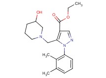 ethyl 1-(2,3-dimethylphenyl)-5-[(3-hydroxy-1-piperidinyl)methyl]-1H-pyrazole-4-carboxylate