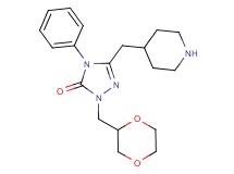 2-(1,4-dioxan-2-ylmethyl)-4-phenyl-5-(4-piperidinylmethyl)-2,4-dihydro-3H-1,2,4-triazol-3-one hydrochloride