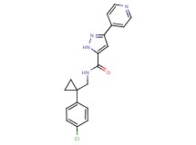 N-{[1-(4-chlorophenyl)cyclopropyl]methyl}-3-pyridin-4-yl-1H-pyrazole-5-carboxamide