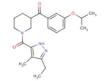 {1-[(3-ethyl-4-methyl-1H-pyrazol-5-yl)carbonyl]-3-piperidinyl}(3-isopropoxyphenyl)methanone