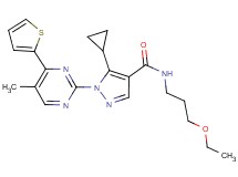 5-cyclopropyl-N-(3-ethoxypropyl)-1-[5-methyl-4-(2-thienyl)-2-pyrimidinyl]-1H-pyrazole-4-carboxamide