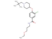 3-chloro-4-{[1-(2,2-dimethylpropyl)-4-piperidinyl]oxy}-N-(3-ethoxypropyl)benzamide